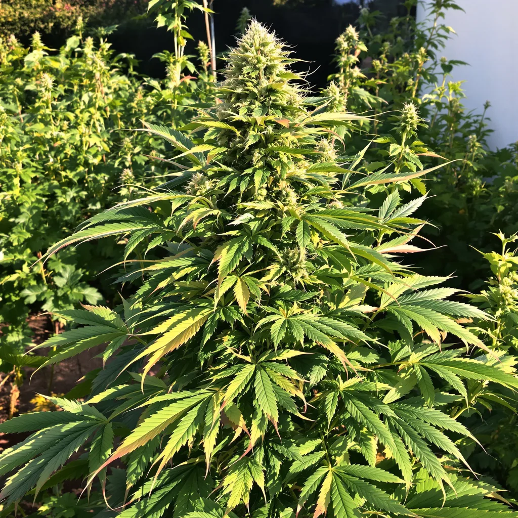 Purple Hindu Kush 67% indica / 33% sativa flower with visible trichomes