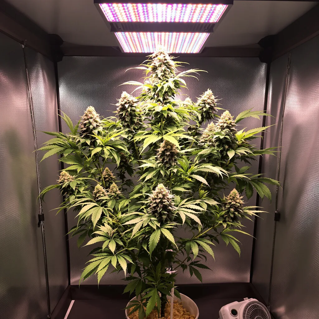 Purple Lemonade cannabis plant in flowering stage — up to 200 cm feminised