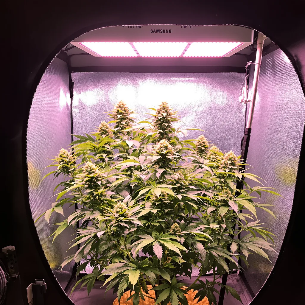 Purple Monkey Balls cannabis plant in flowering stage — 90-120 cm. Medium autoflower