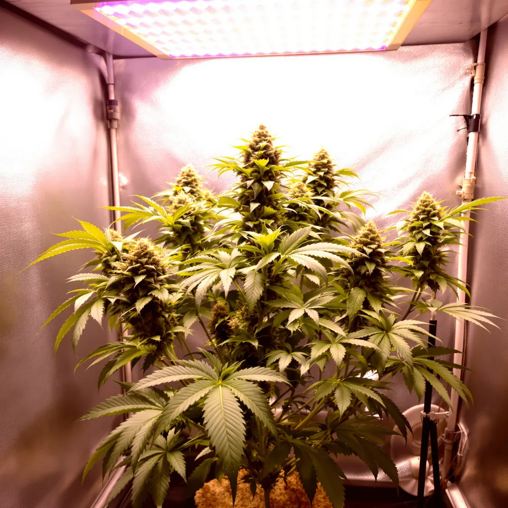 Purple Monkey Balls cannabis plant in flowering stage — 90-120 cm. Medium feminised