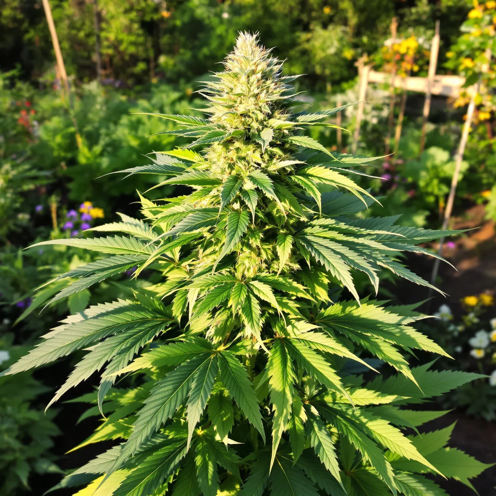 Purple Punch 70% indica / 30% sativa flower with visible trichomes