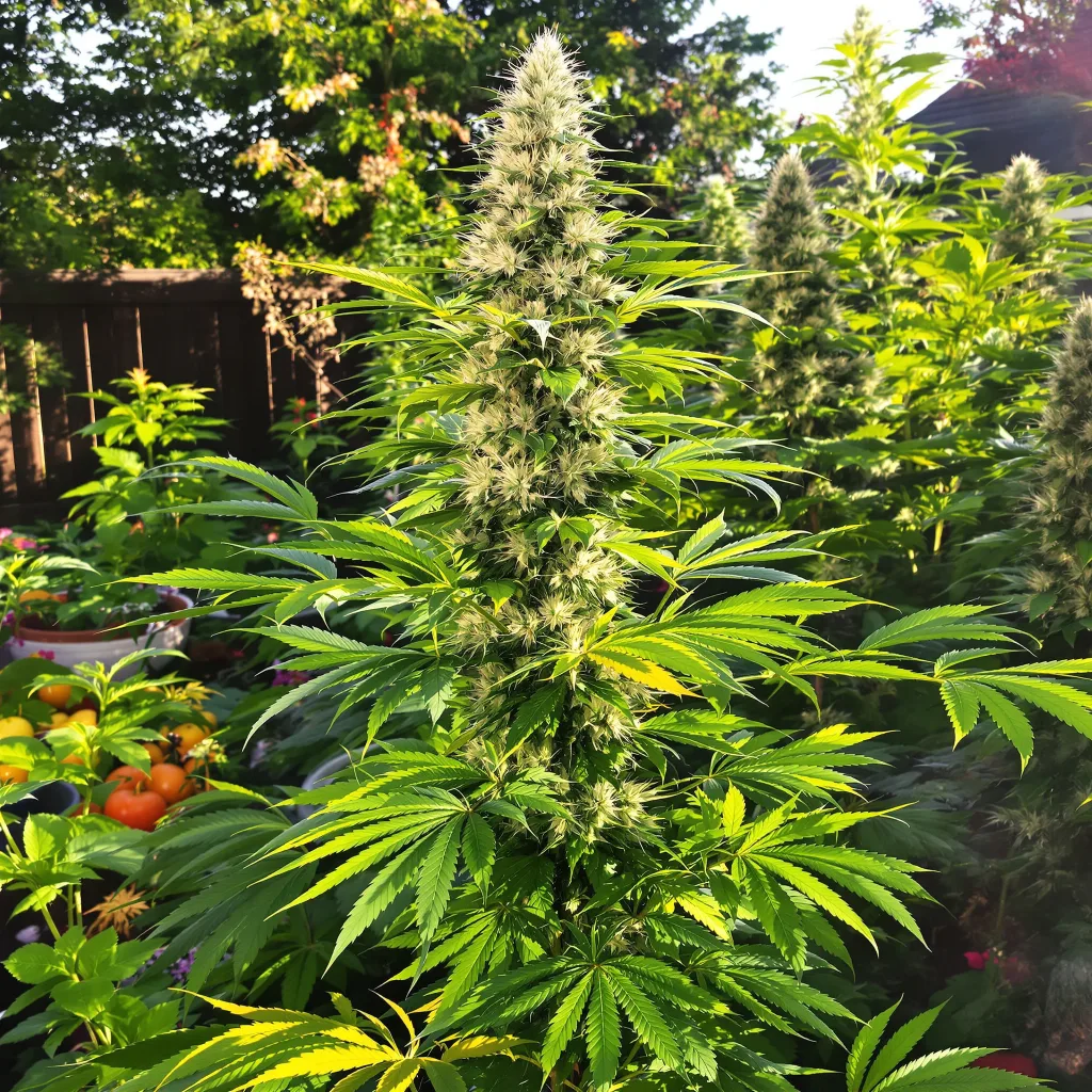 Purple Wreck 14% indica / 86% sativa flower with visible trichomes