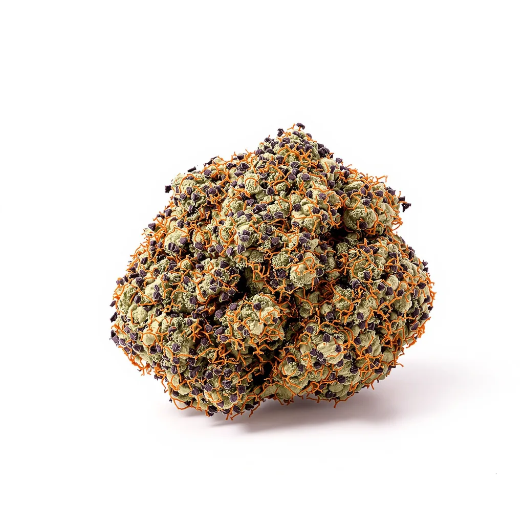 Querkle 62% indica / 38% sativa flower with visible trichomes