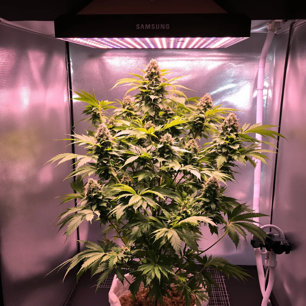 Queso cannabis plant in flowering stage — 90-120 cm. Medium autoflower