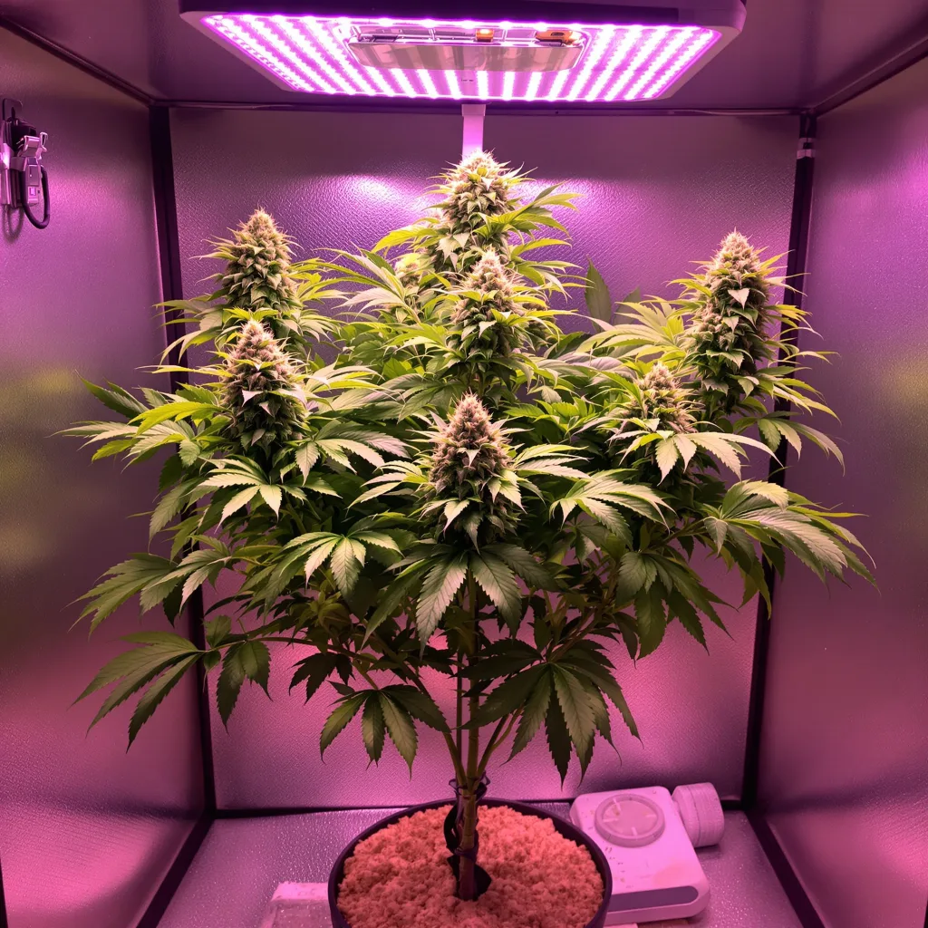 Quin-N-Tonic cannabis plant in flowering stage — 110–150 cm feminised