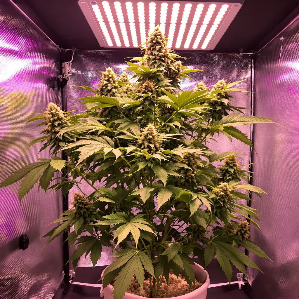 Rainbow Jones cannabis plant in flowering stage — 90-120 cm. Medium autoflower