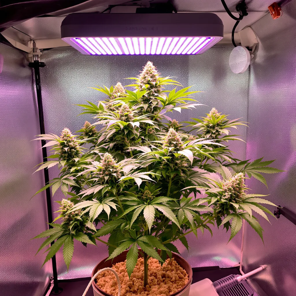 Rainbow Jones cannabis plant in flowering stage — Short feminised