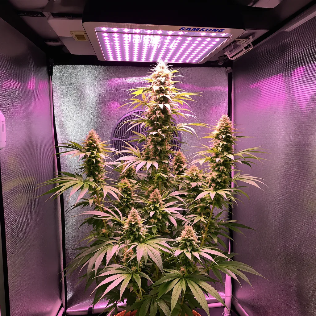 Raspberry Cough Kush cannabis plant in flowering stage — 170–210 cm feminised