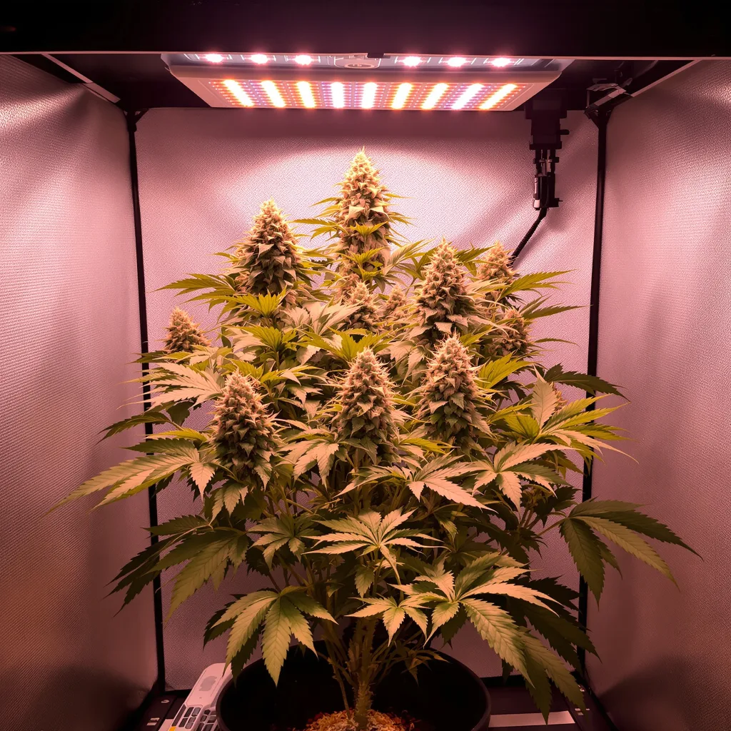 Ray Charles cannabis plant in flowering stage — Short feminised