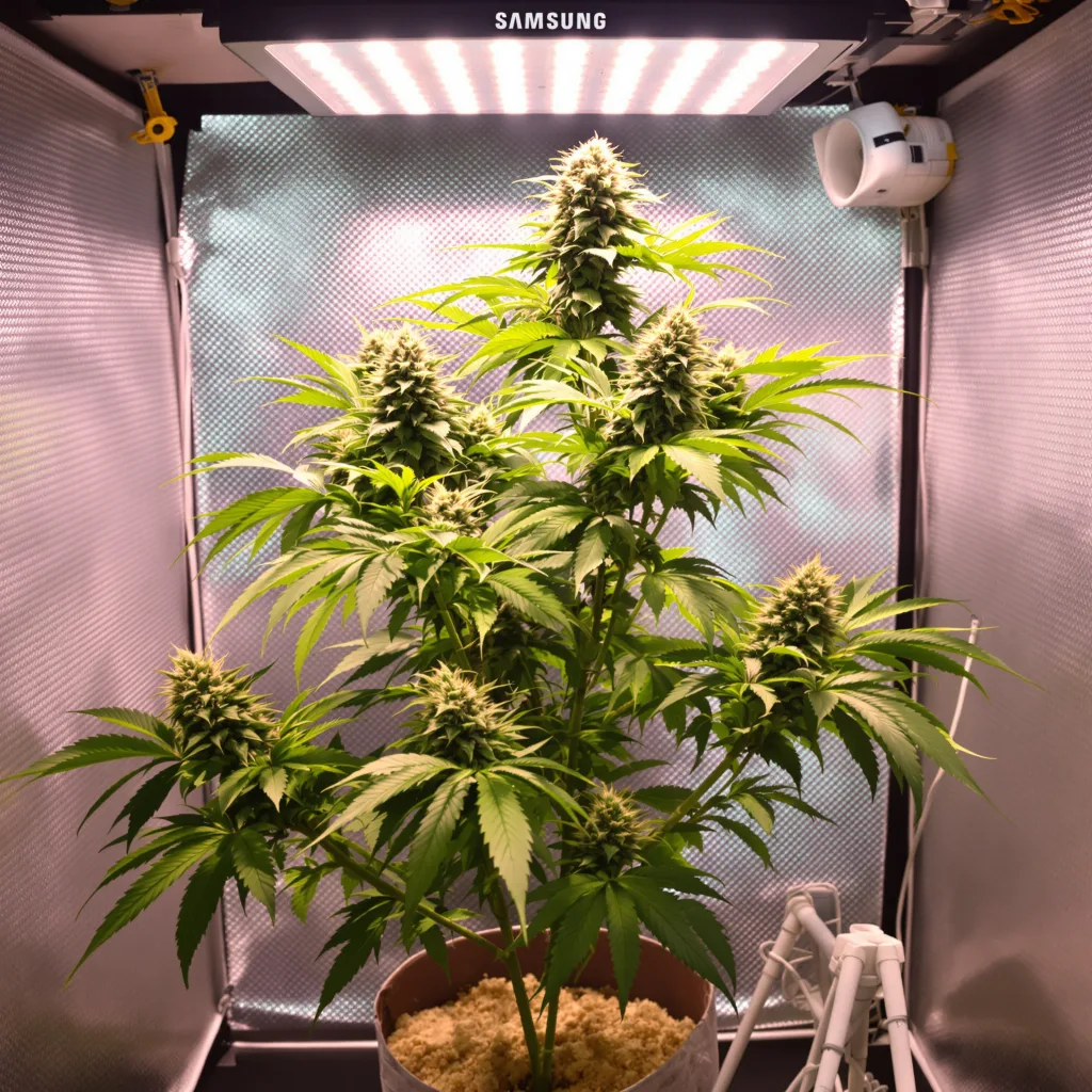 Red Dwarf cannabis plant in flowering stage — Short feminised