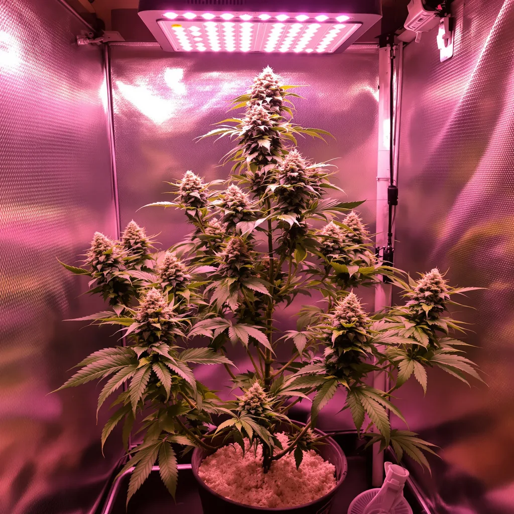 Red Widow cannabis plant in flowering stage — 80–120 cm autoflower
