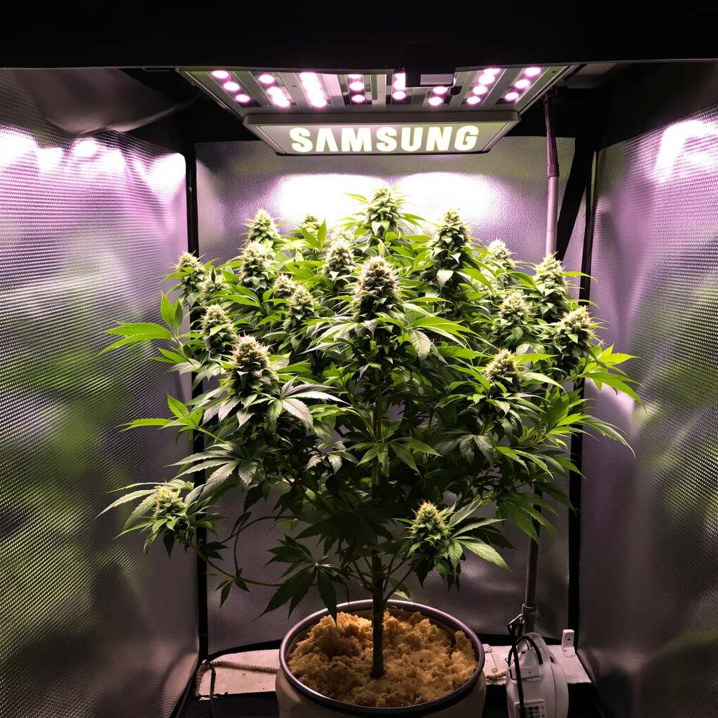 Rocky Mountain Blueberry cannabis plant in flowering stage — Short feminised