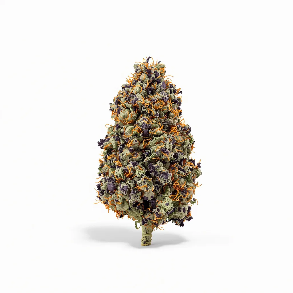 Royal Kush 78% indica / 22% sativa flower with visible trichomes
