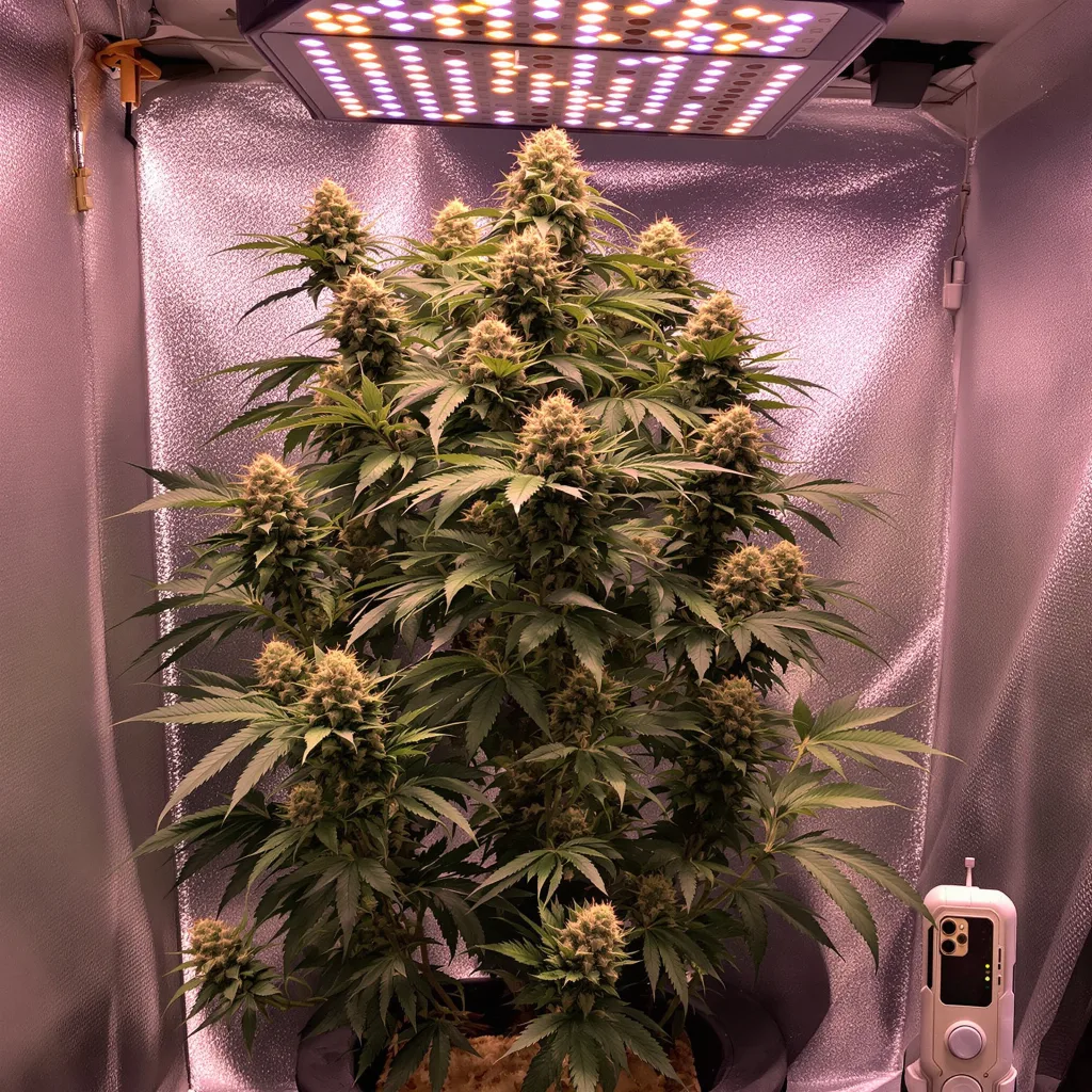 Seattle Blue cannabis plant in flowering stage — 90-120 cm. Medium feminised