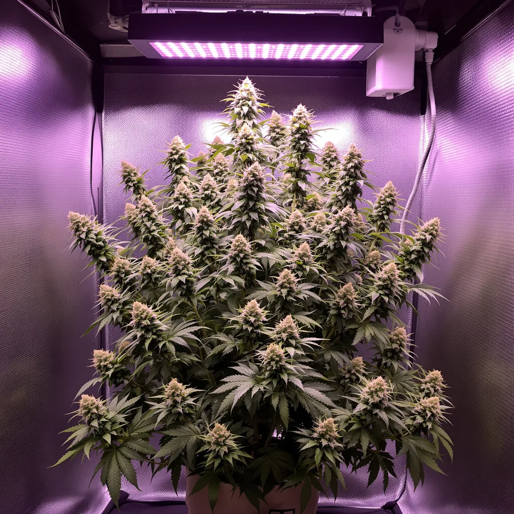 Shark Bite cannabis plant in flowering stage — 90-120 cm. Medium feminised