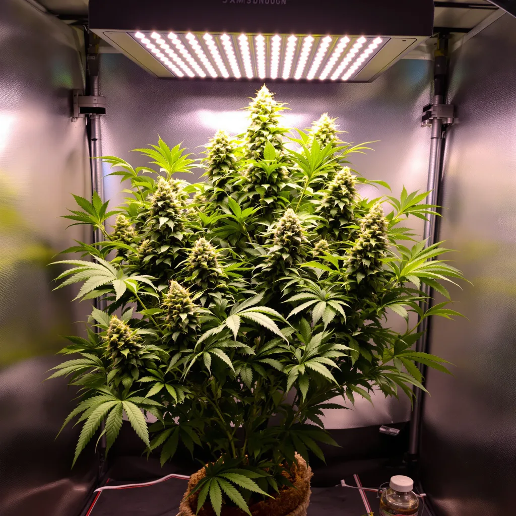 Sharksbreath cannabis plant in flowering stage — Medium feminised