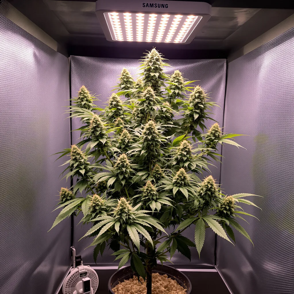 Shiatsu Kush cannabis plant in flowering stage — Small (0-120 cm) feminised
