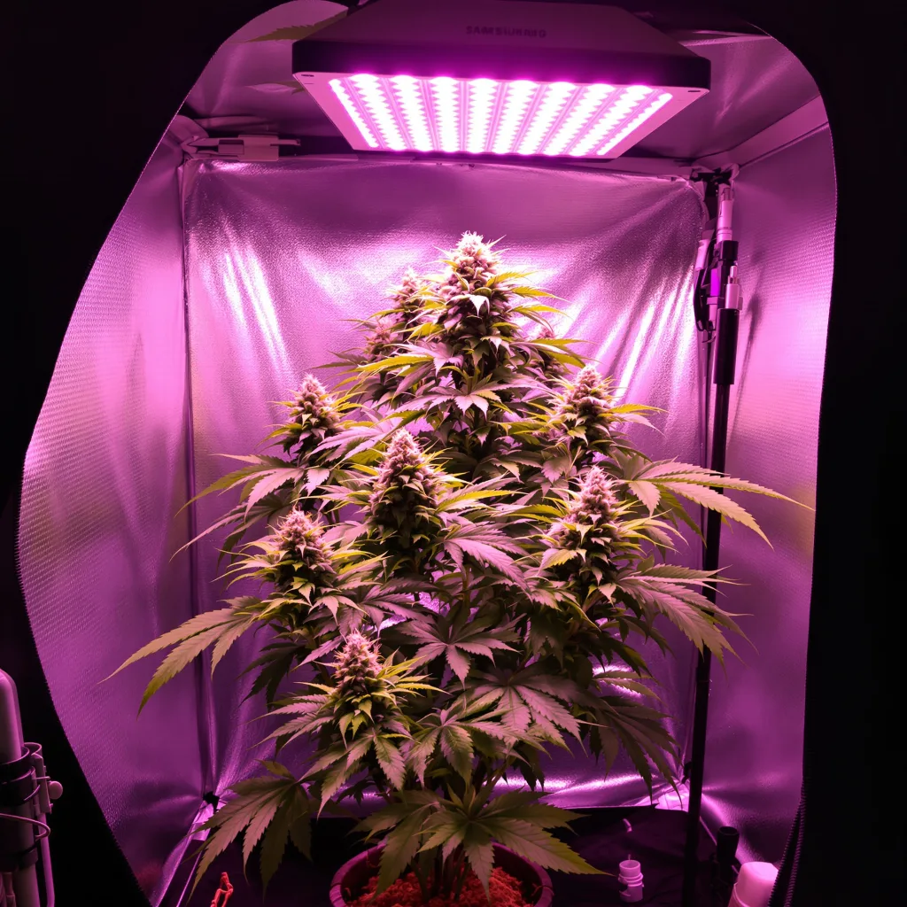 Sin City Kush cannabis plant in flowering stage — Medium feminised