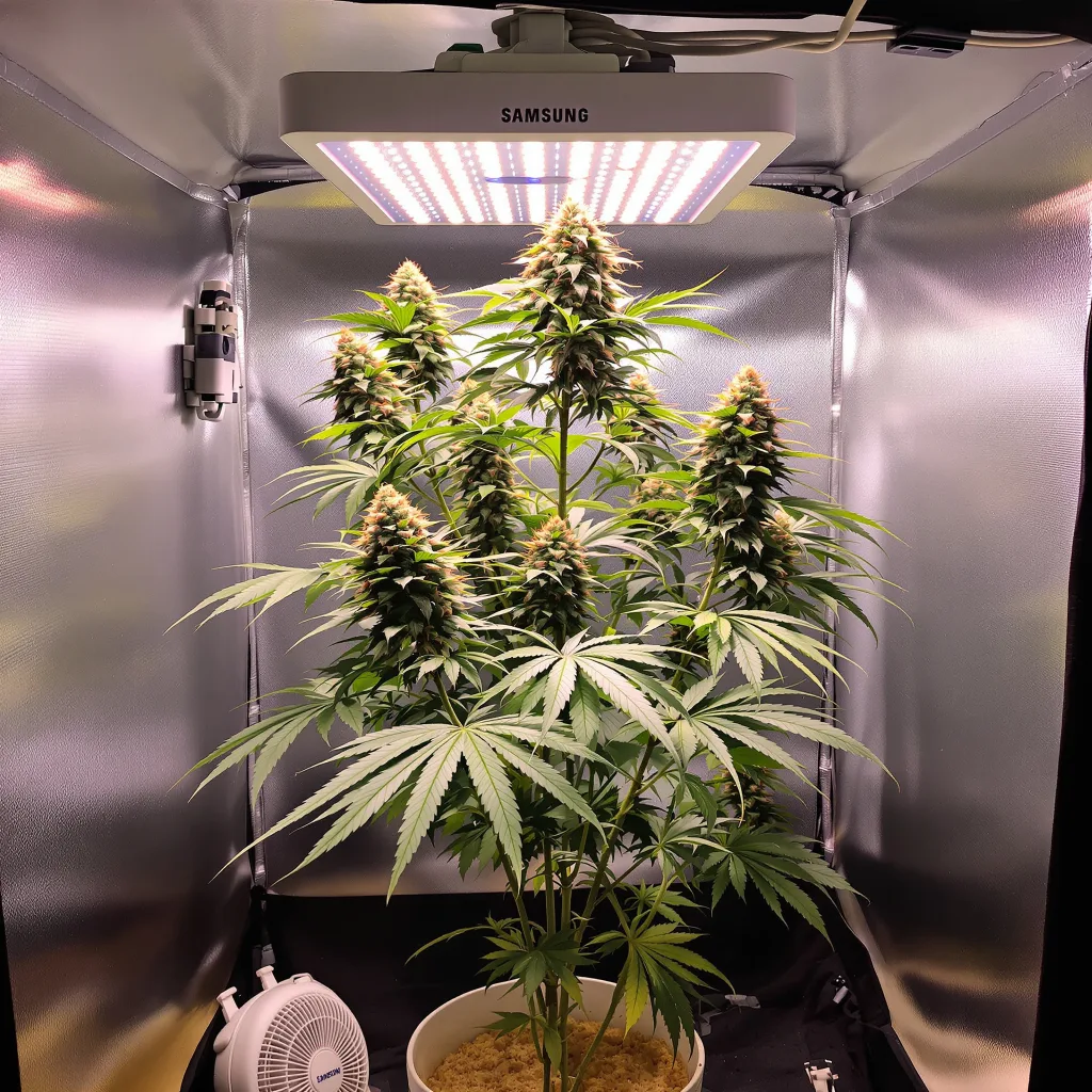 Sister Glue cannabis plant in flowering stage — 90-120 cm. Medium autoflower