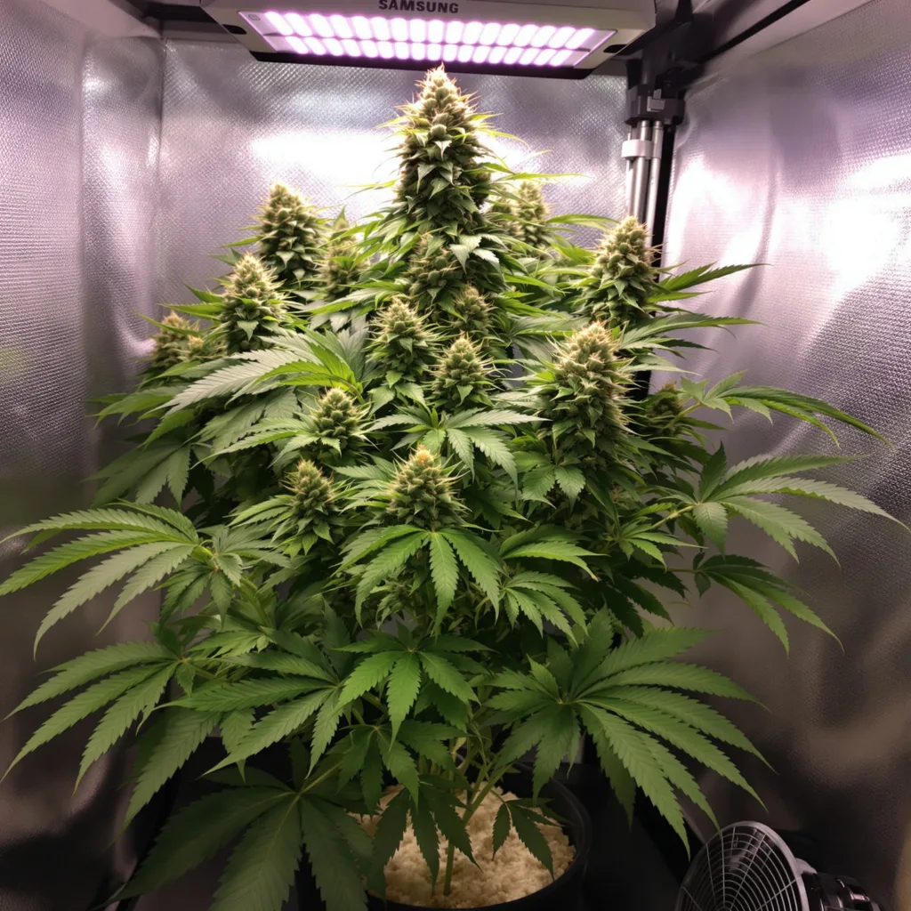 Skunk cannabis plant in flowering stage — 90-120 cm autoflower