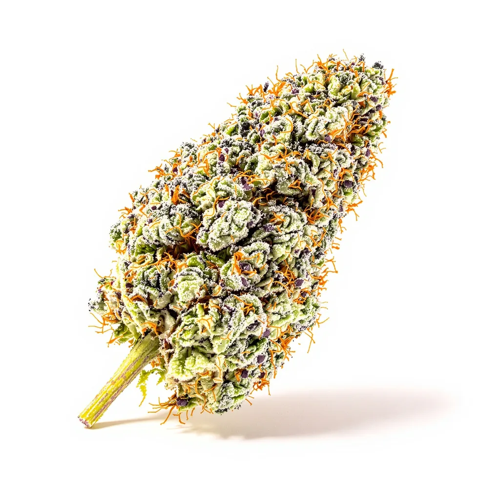 Snow Diesel 55% indica / 45% sativa flower with visible trichomes