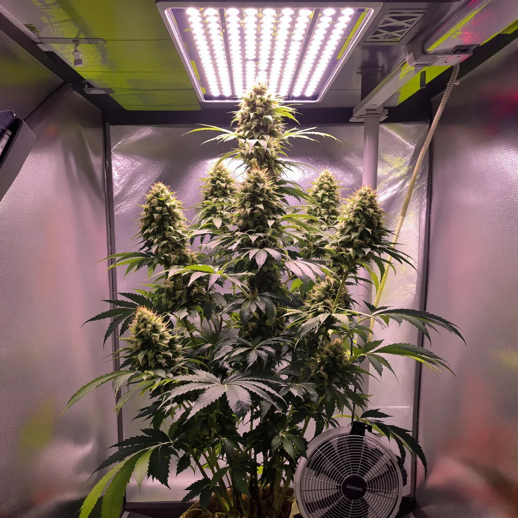 Snowcap Dream cannabis plant in flowering stage — Tall feminised