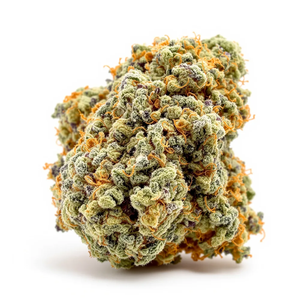 Sour Alien 40% indica / 60% sativa flower with visible trichomes
