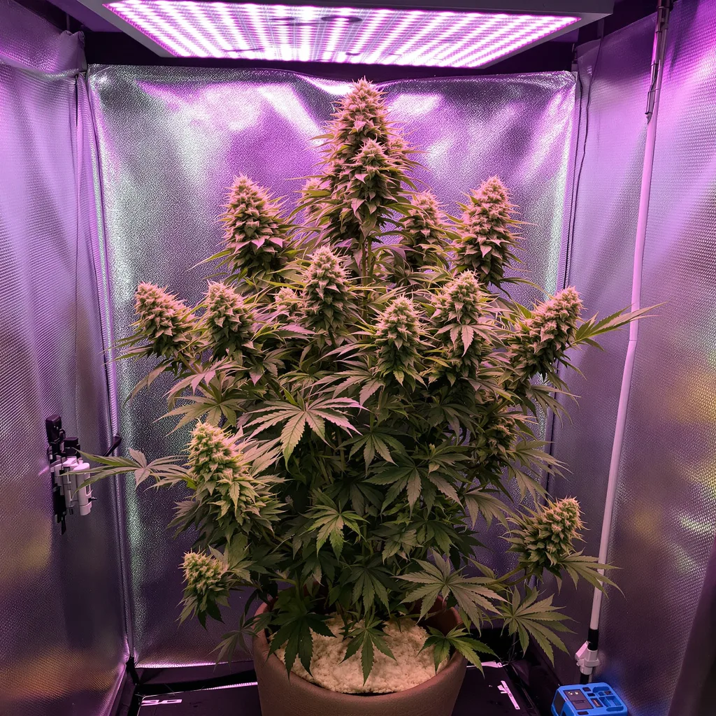 Sour Ape cannabis plant in flowering stage — 80–120 cm autoflower