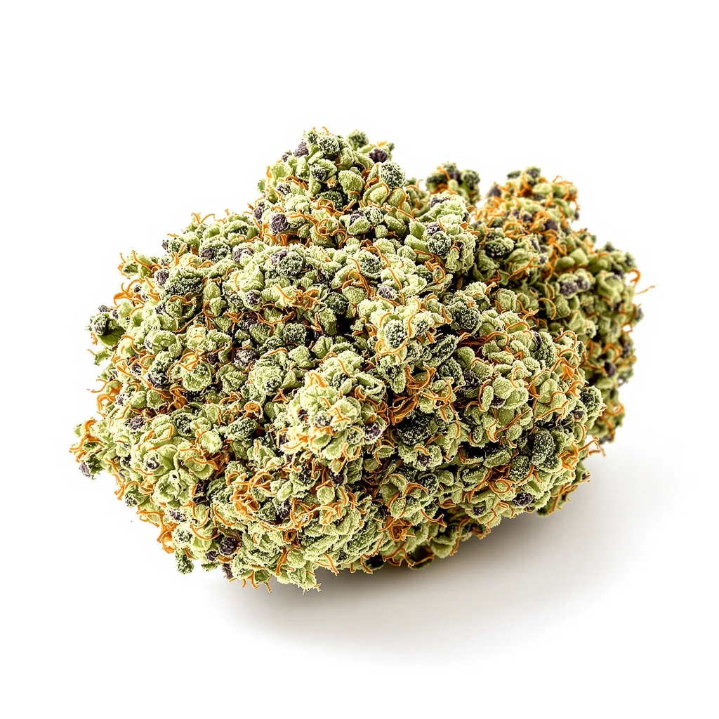Sour Ape 59% indica / 41% sativa flower with visible trichomes