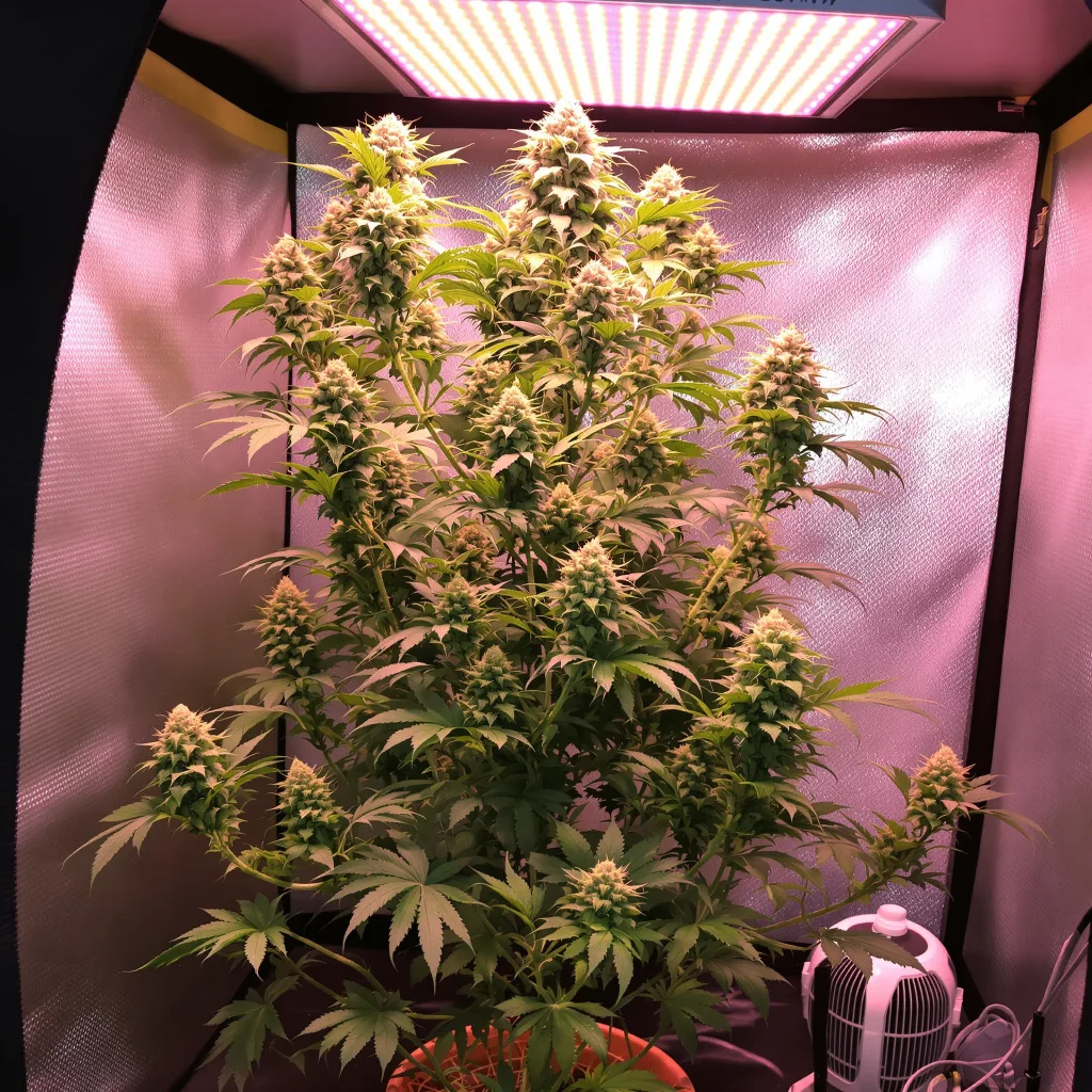 Sour Kush cannabis plant in flowering stage — Medium autoflower