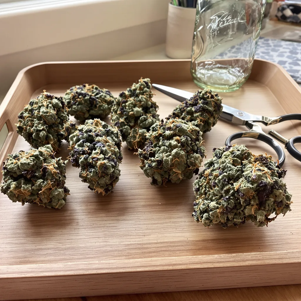 Special Kush #1 88% indica / 12% sativa flower with visible trichomes