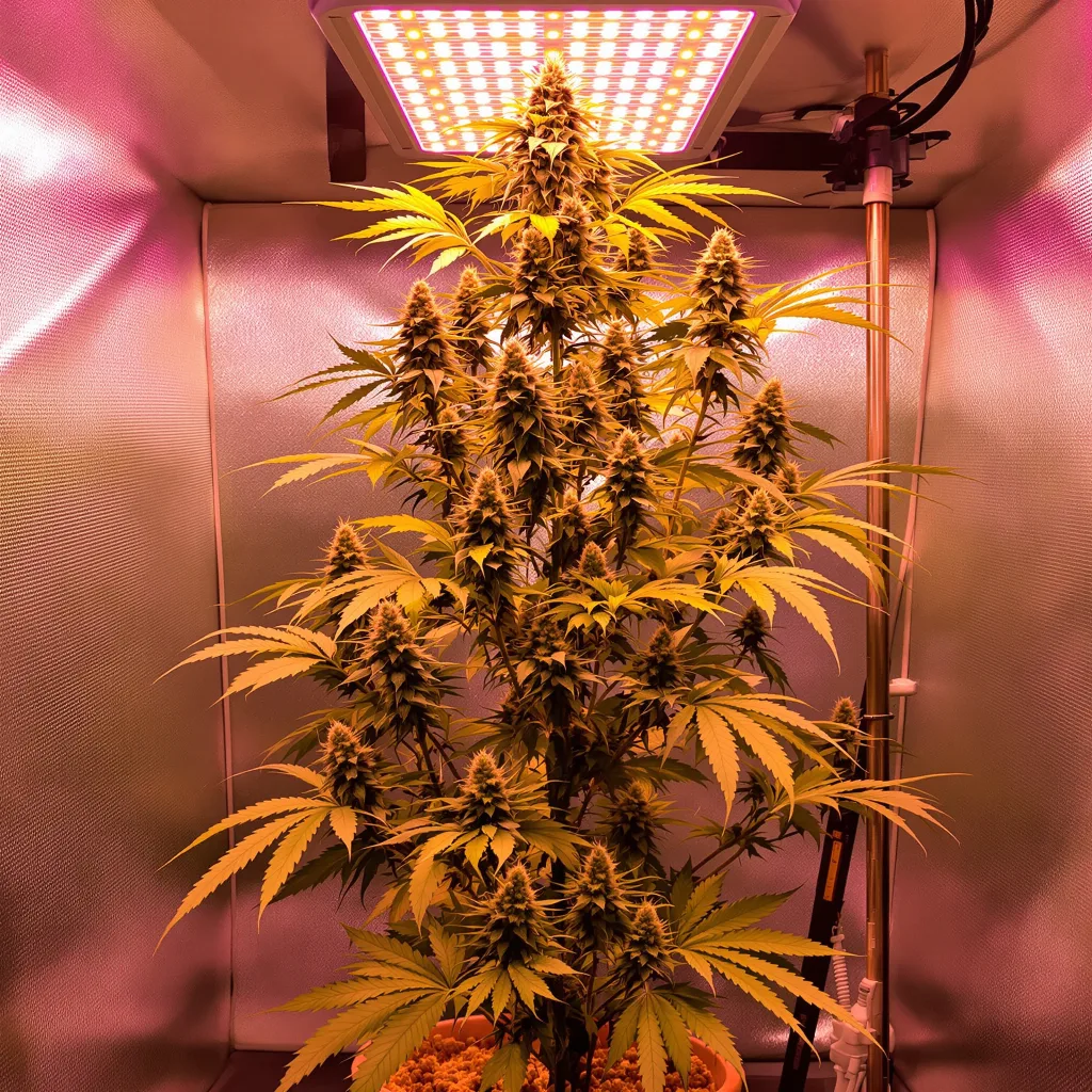 Stardawg cannabis plant in flowering stage — 119 cm feminised