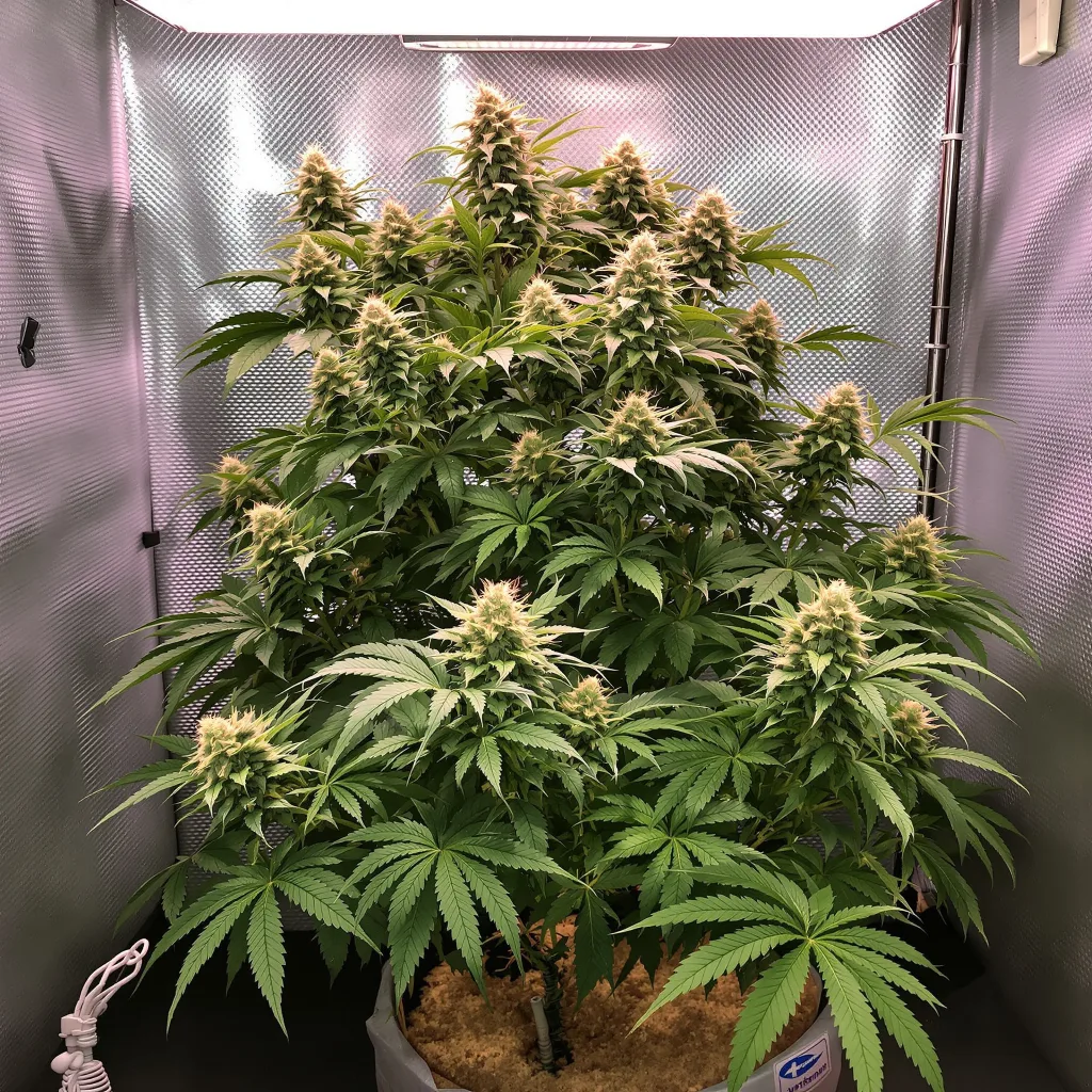 Strawberry Cheesecake cannabis plant in flowering stage — Medium (150-245 cm) feminised