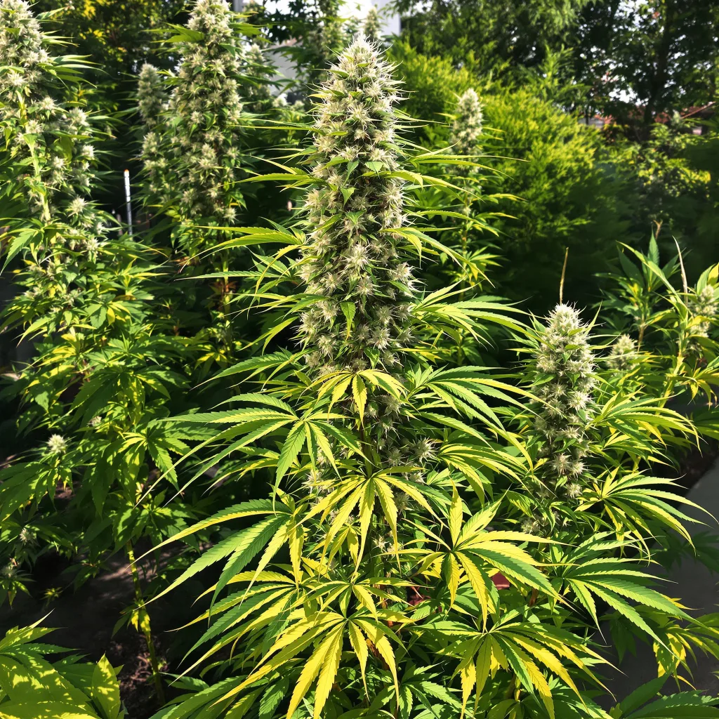 Super Green Crack 24% indica / 76% sativa flower with visible trichomes