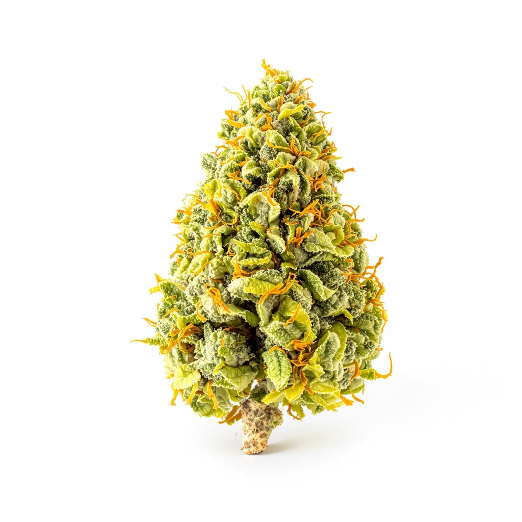 Super Green Crack 24% indica / 76% sativa flower with visible trichomes
