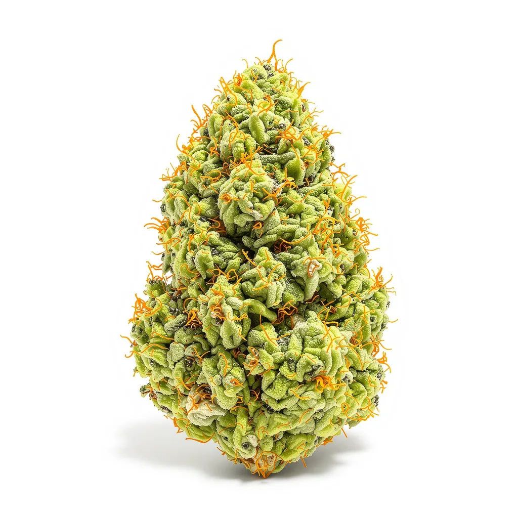 Super Silver Haze 6% indica / 94% sativa flower with visible trichomes