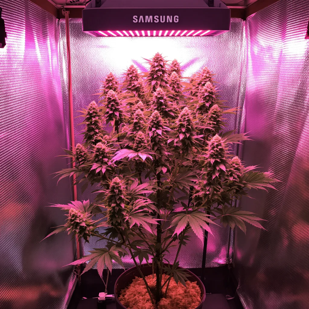 Superman OG cannabis plant in flowering stage — Small (0-120 cm) feminised
