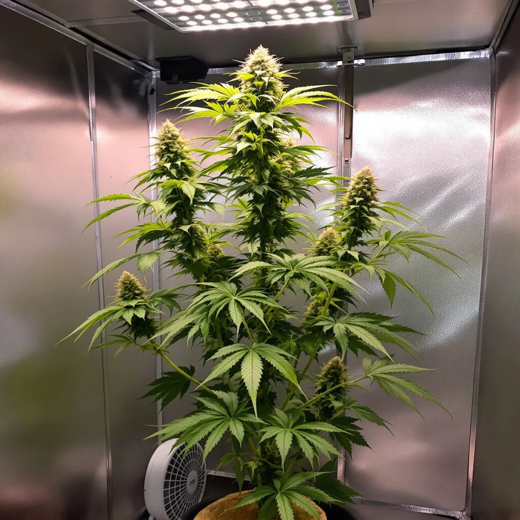 Sweet Island cannabis plant in flowering stage — 120 cm feminised