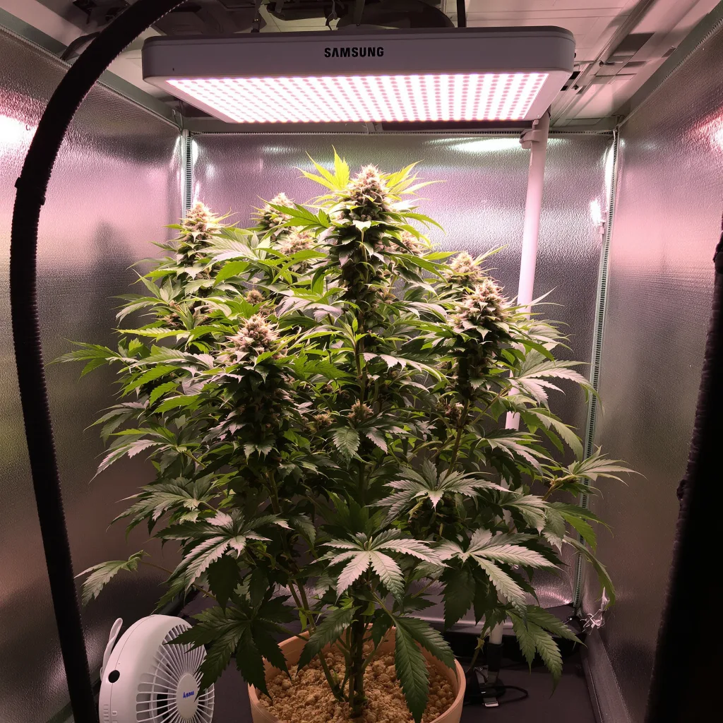 Swiss cannabis plant in flowering stage — 70–110 cm feminised