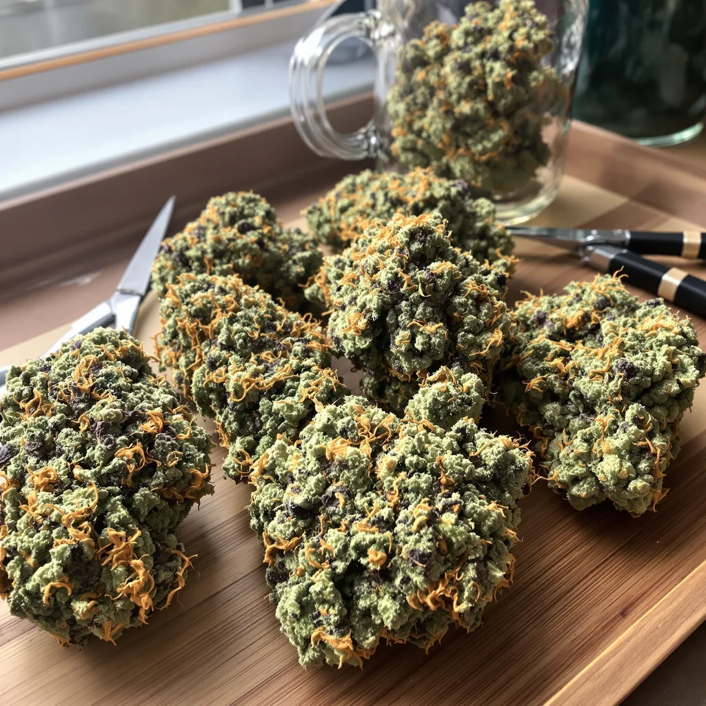 Tahoe OG Kush 62% indica / 38% sativa flower with visible trichomes