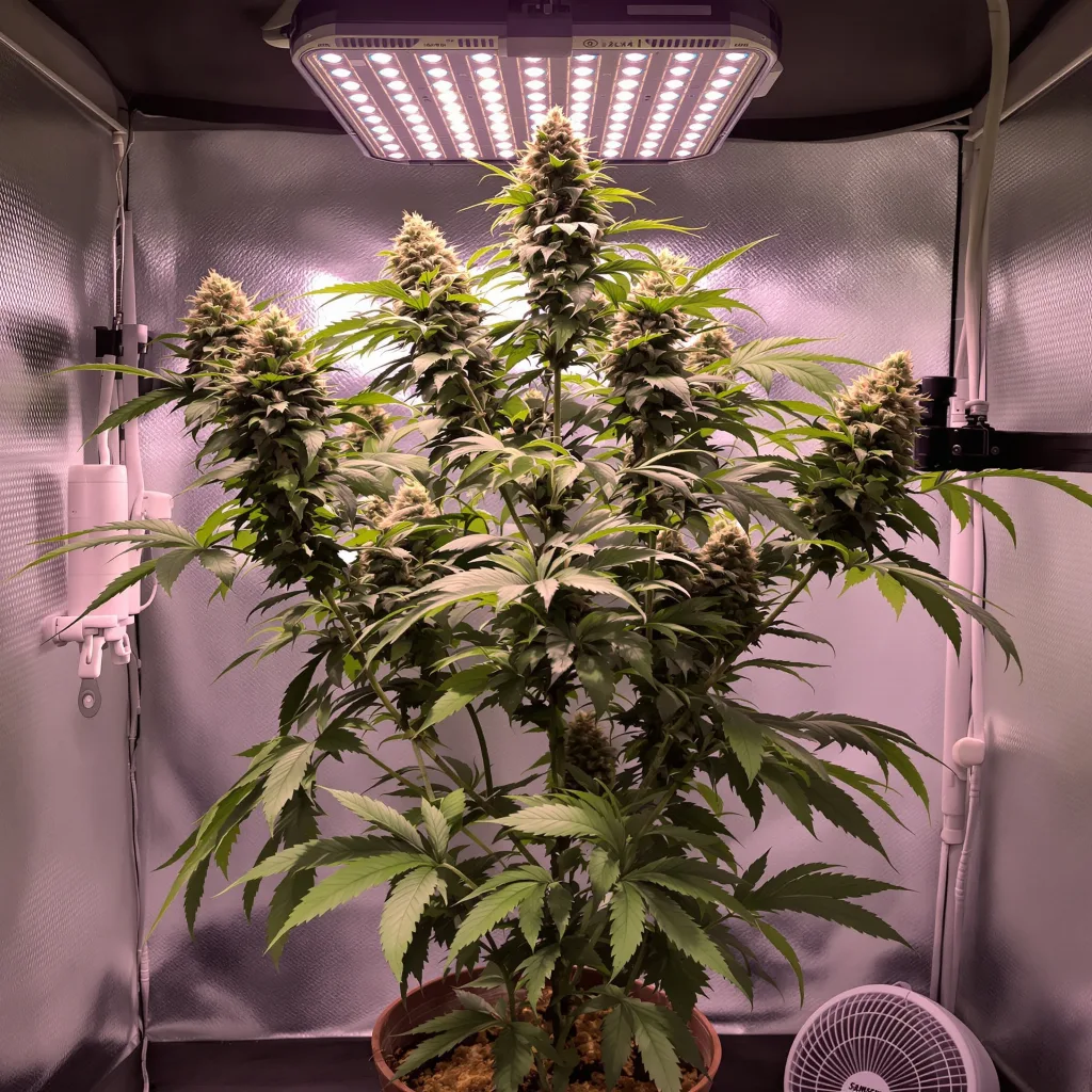 THC Bomb cannabis plant in flowering stage — 60-120 cm autoflower