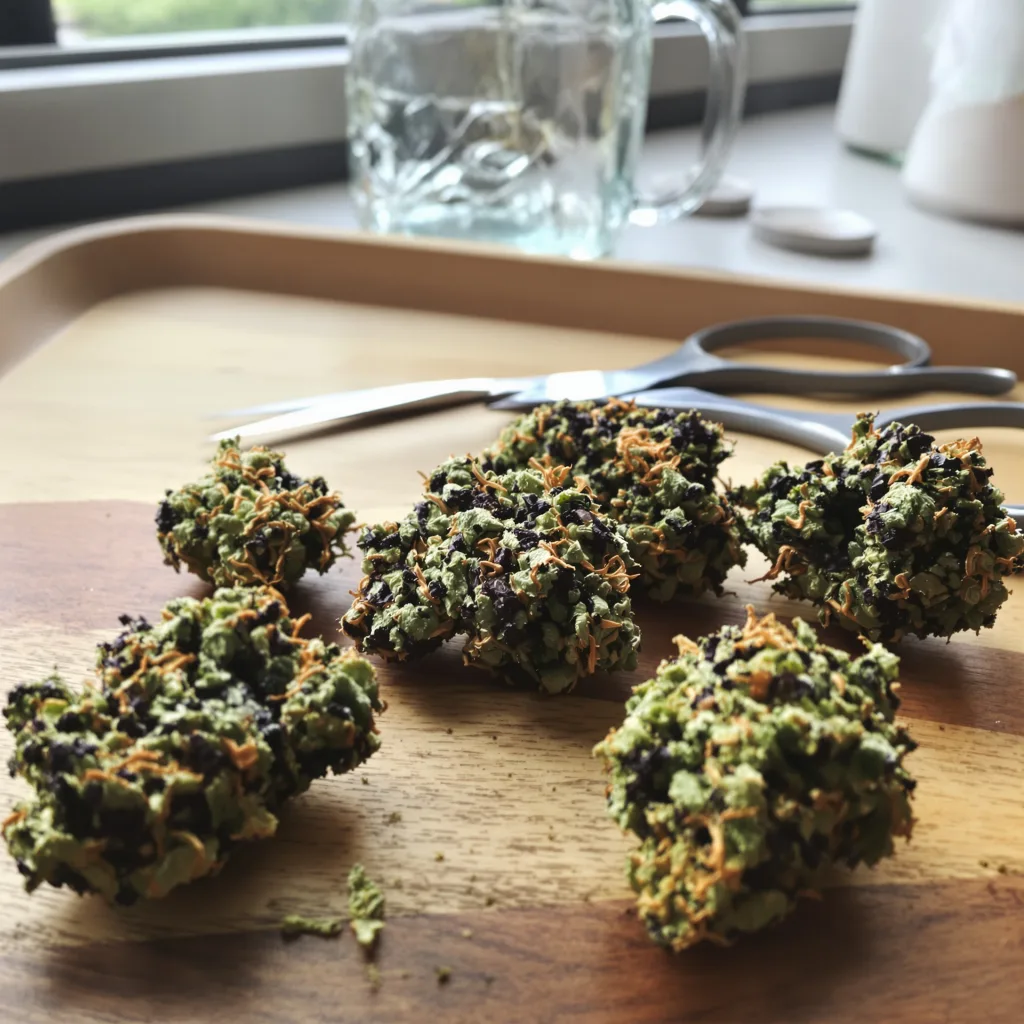 The Hog 67% indica / 33% sativa flower with visible trichomes