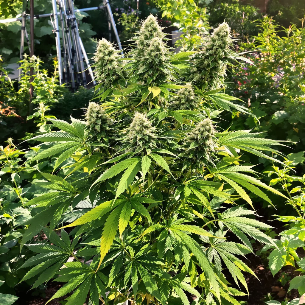 The Hog 67% indica / 33% sativa flower with visible trichomes