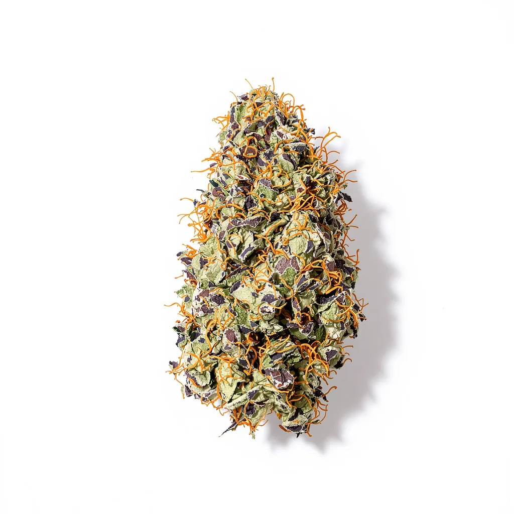 The Hog 67% indica / 33% sativa flower with visible trichomes