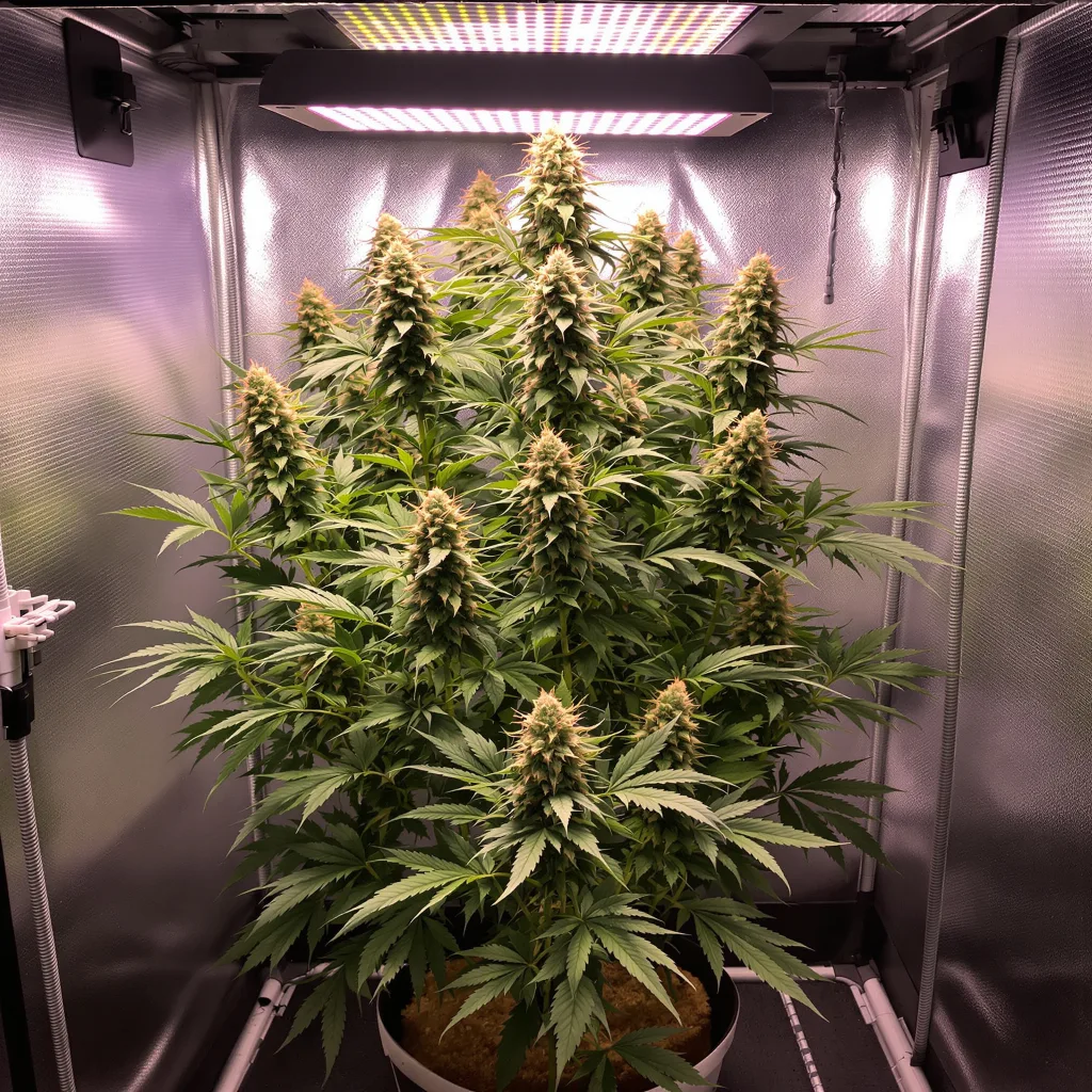 The Truth cannabis plant in flowering stage — Short feminised