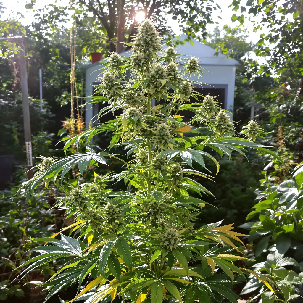 Thin Mint GSC 56% indica / 44% sativa flower with visible trichomes