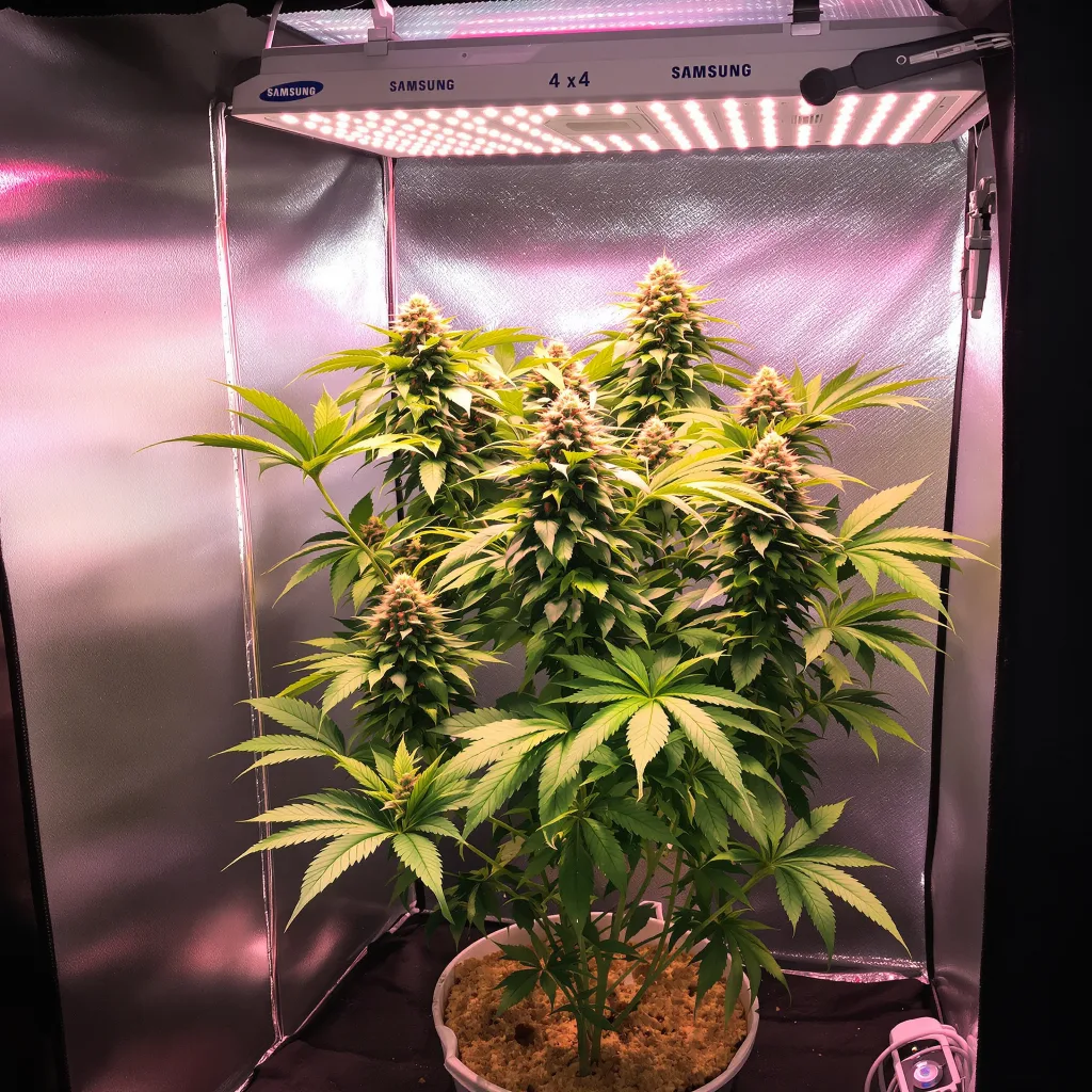 Tyson cannabis plant in flowering stage — Short autoflower