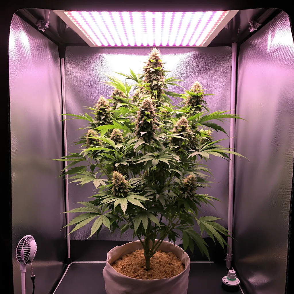 U2 Kush cannabis plant in flowering stage — 90-120 cm. Medium autoflower