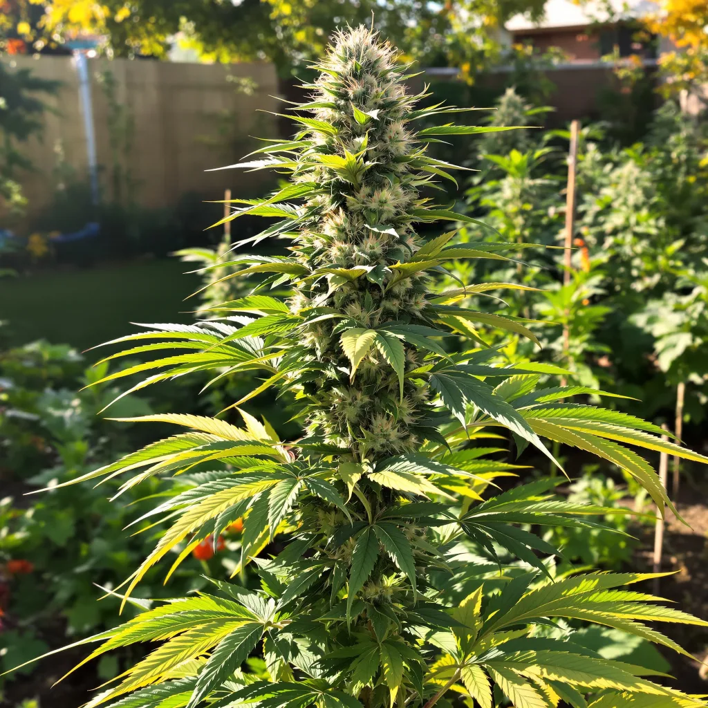 UK Cheese 44% indica / 56% sativa flower with visible trichomes