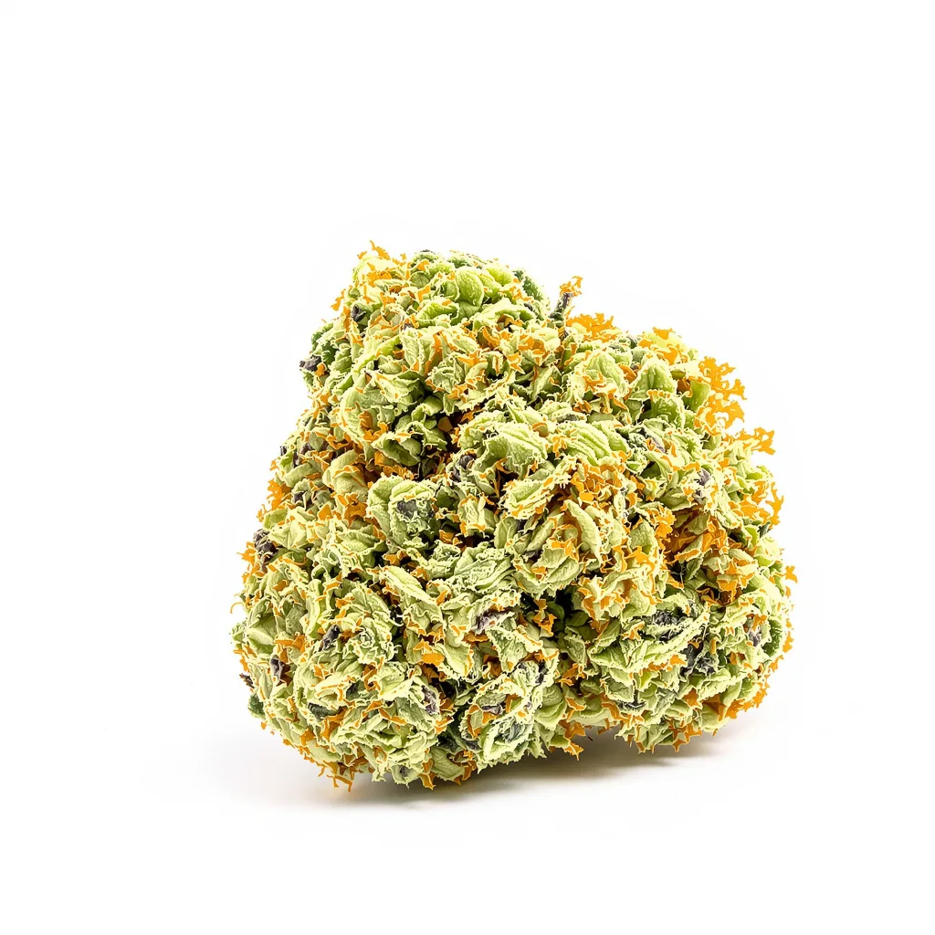 Valentine X CBD 44% indica / 56% sativa flower with visible trichomes